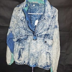Vintage Acid Wash Pull Over Jacket